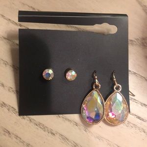 Gold Opal earrings